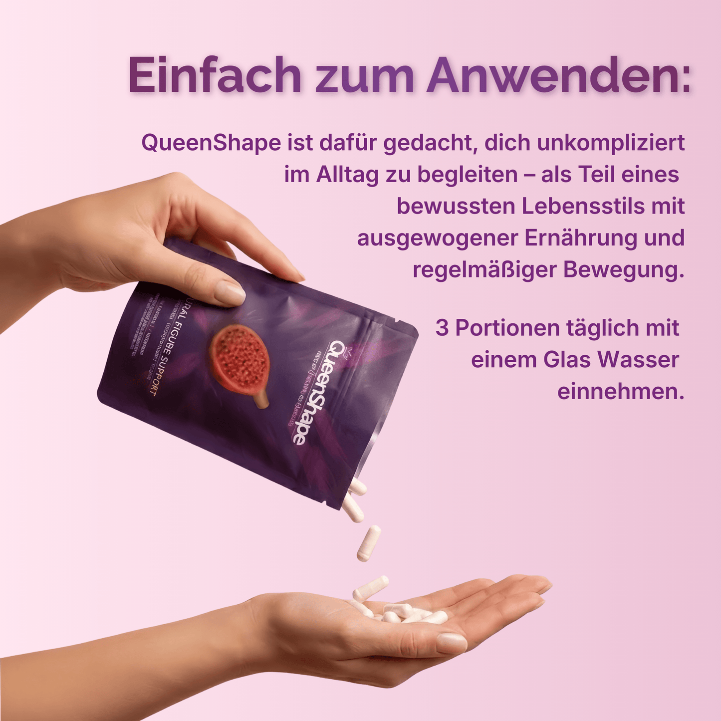 QueenShape Sättigungskapseln: Abnehmen mit Glucomannan