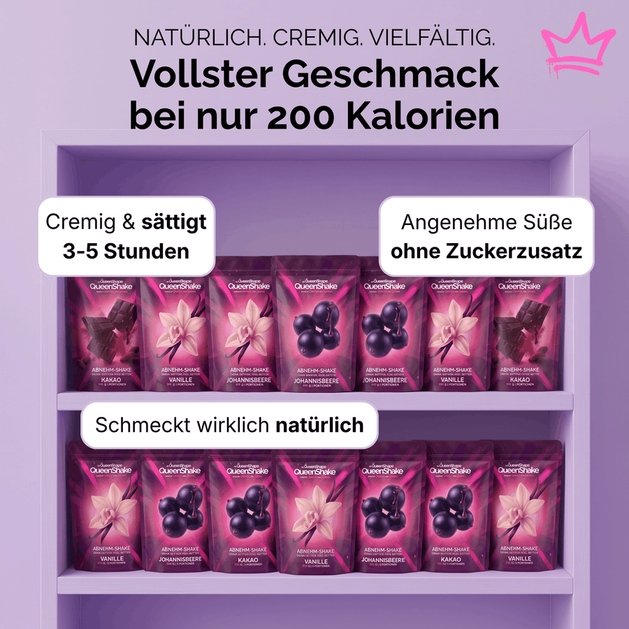 QueenShake 4 Wochen Starter-Set – 3 Sorten, 30 Portionen